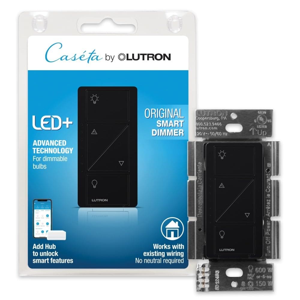 Lutron Caseta Original Smart Dimmer Switch (Lutron Smart Hub Required)