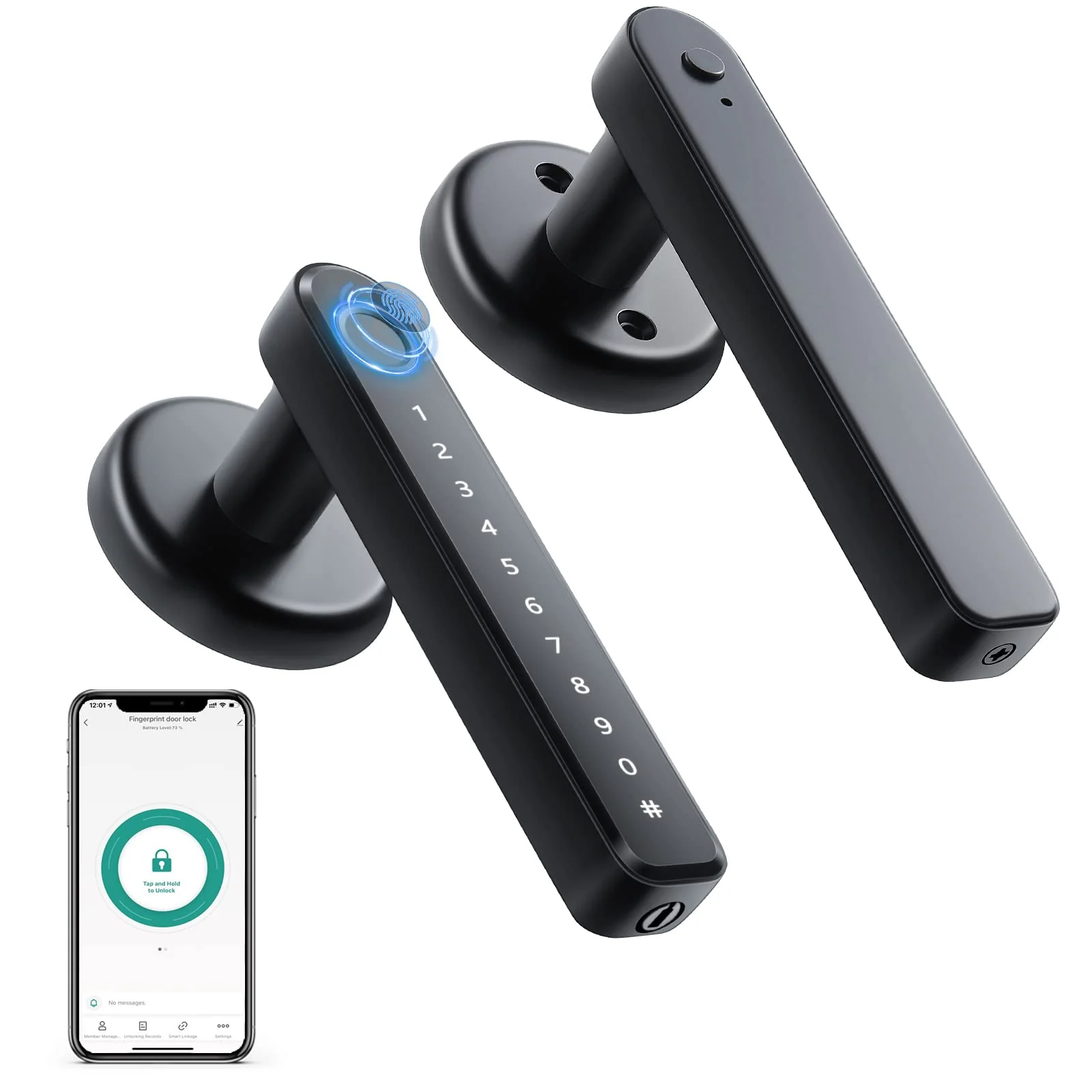Keyless-Entry Keypad Fingerprint Smart Lock