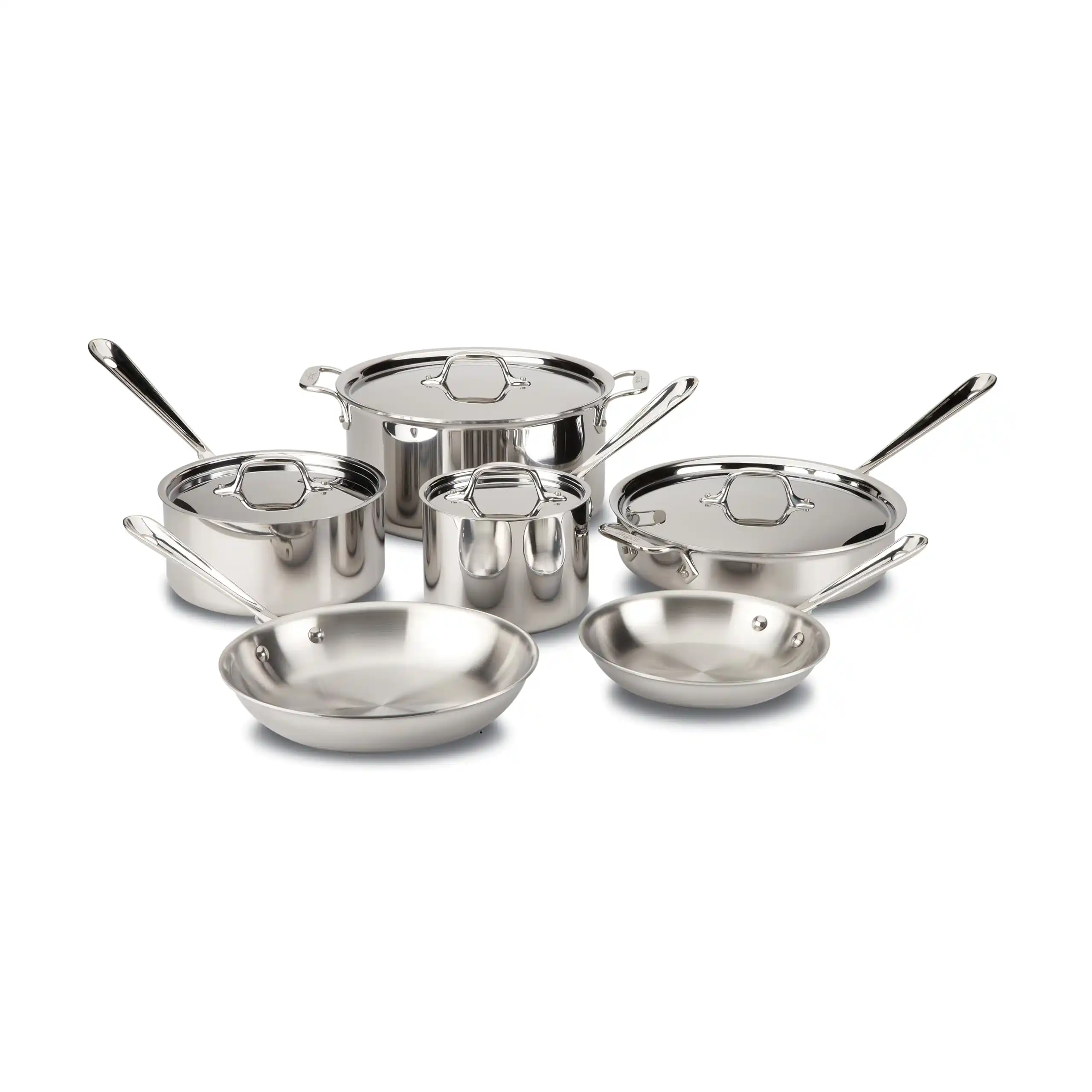 All-Clad D3 3-Ply Stainless Steel Cookware Set 10 Piece