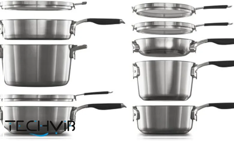 Calphalon Premier Space Saving Stainless Steel 10-Piece Set
