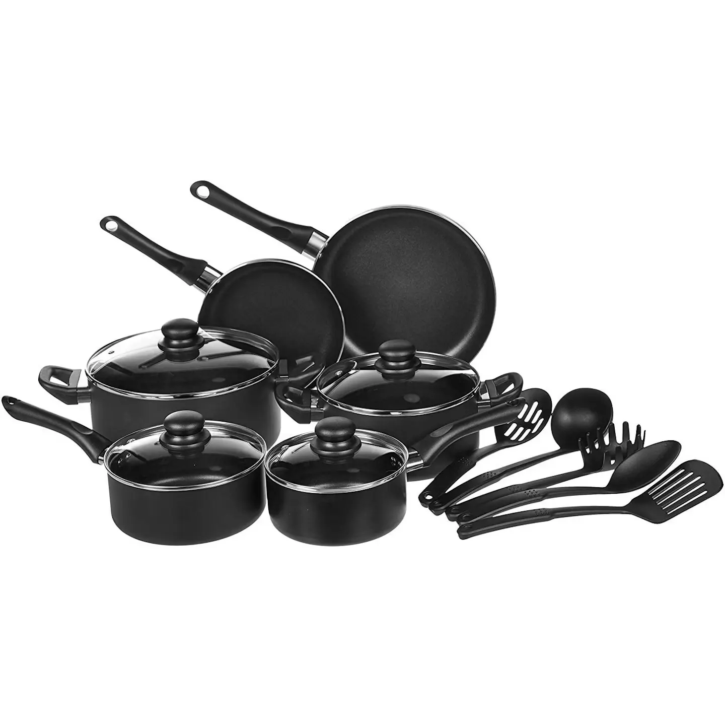 Amazon Basics Non Stick Kitchen Cookware 15-Piece Set