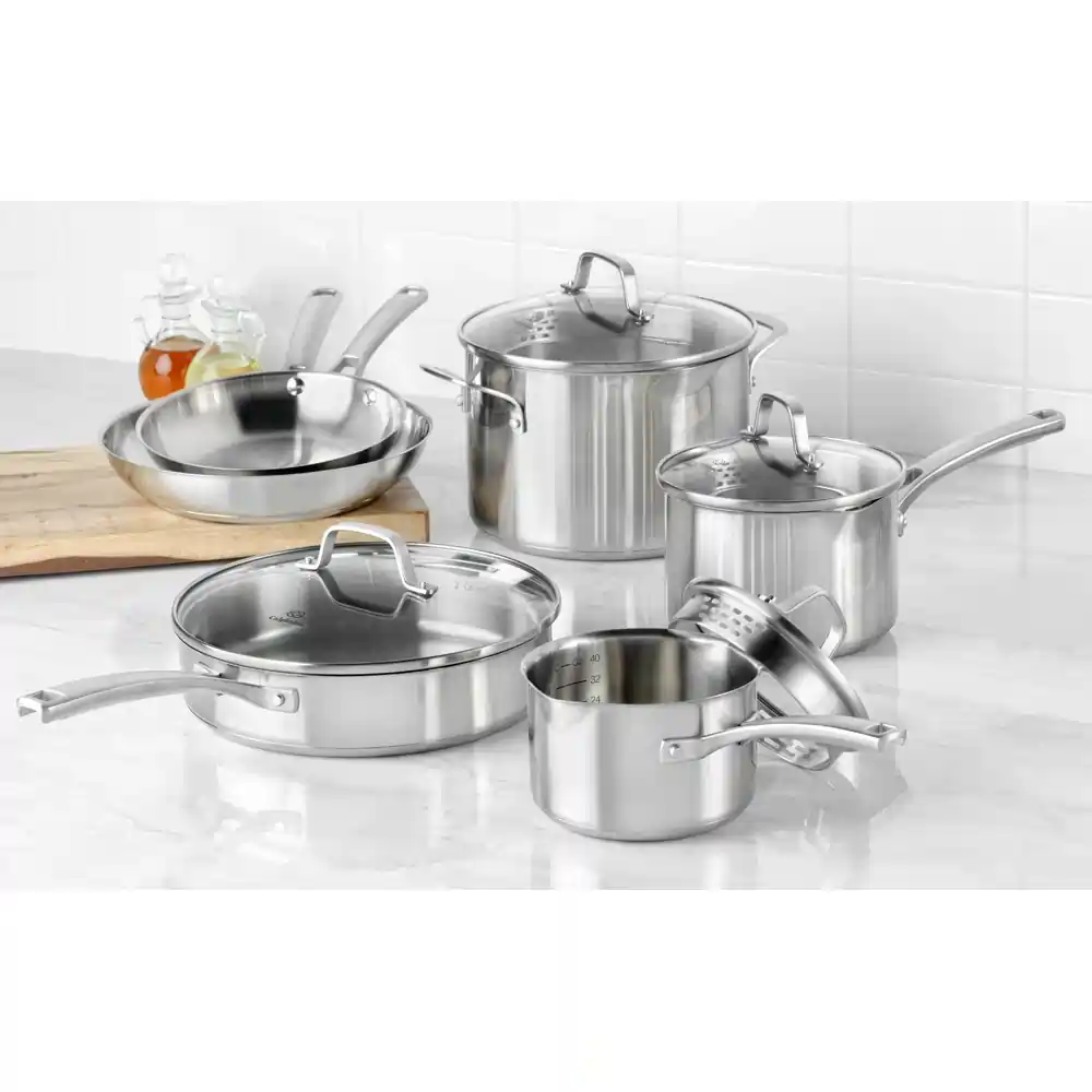 Calphalon Classic Stainless Steel Cookware Set, 10-Piece