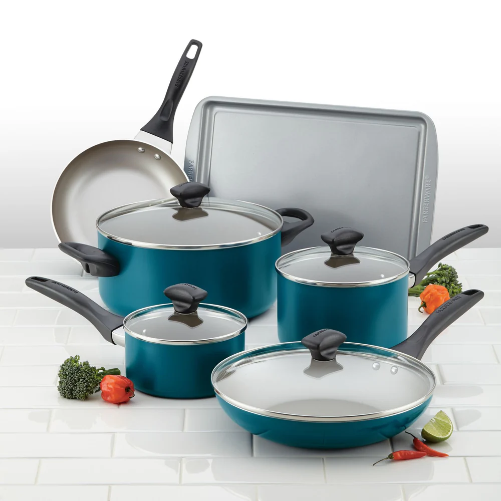 Farberware Dishwasher Safe Nonstick 15-Piece Cookware Set