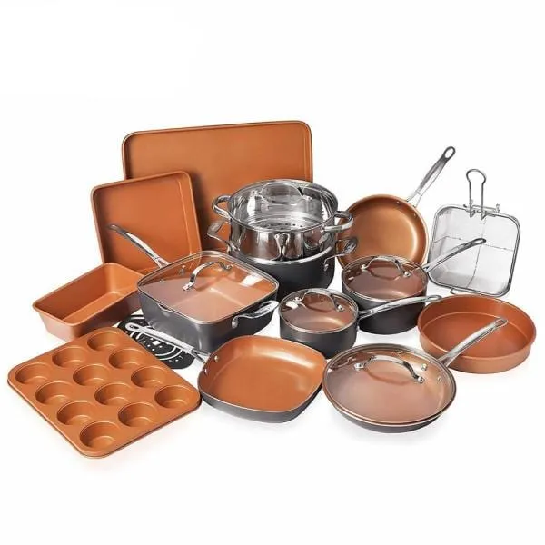 Gotham Steel True 20 Pc Ceramic Cookware Set Nonstick