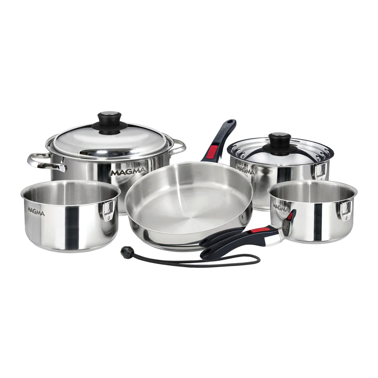 Magma 10 Piece Gourmet Nesting Stainless Steel Cookware Set