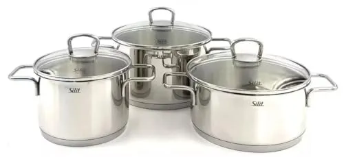 Silit Cookware Set, Stainless Steel, Silver
