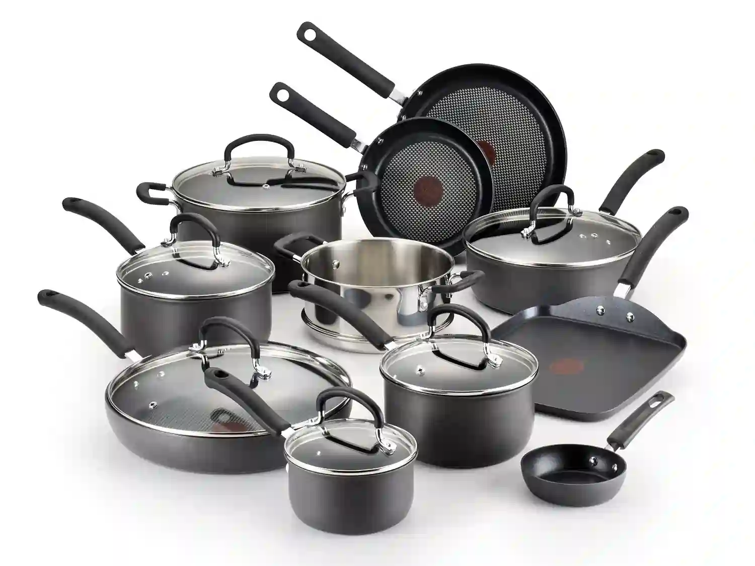 T-fal Ultimate Hard Anodized Nonstick Cookware Set 17 Piece