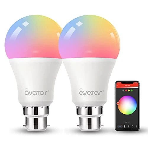 Avatar Controls Smart LED Light Bulb, Alexa Light Bulbs WiFi Dimmable 2 Pack