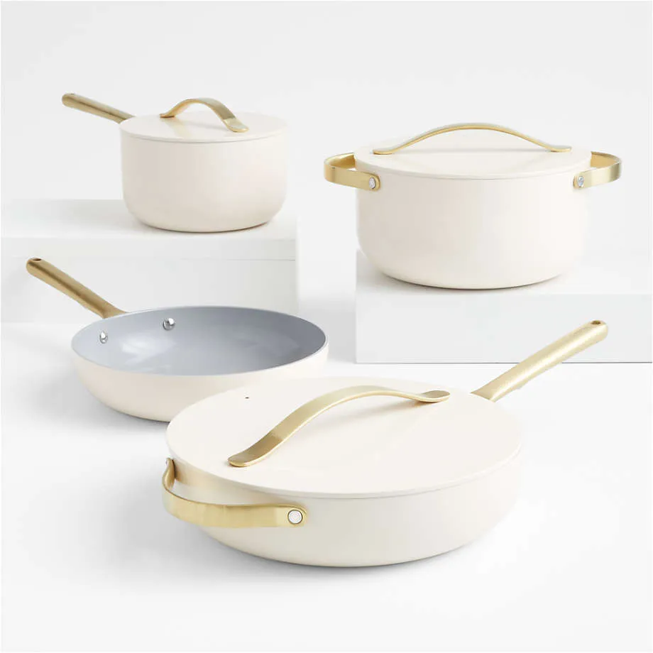 Caraway Nonstick Ceramic Cookware Set (12 Piece) Pots