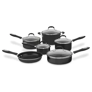 Cuisinart 11-Piece Nonstick Cookware Set, Ceramica XT, Black