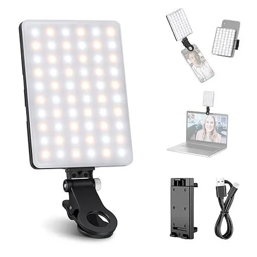 60 LED Portable Selfie Light Video Conference Lighting with Clip