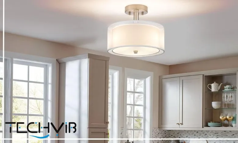 FOLKSMATE 3-Light Semi Flush Mount Ceiling Light Fixture