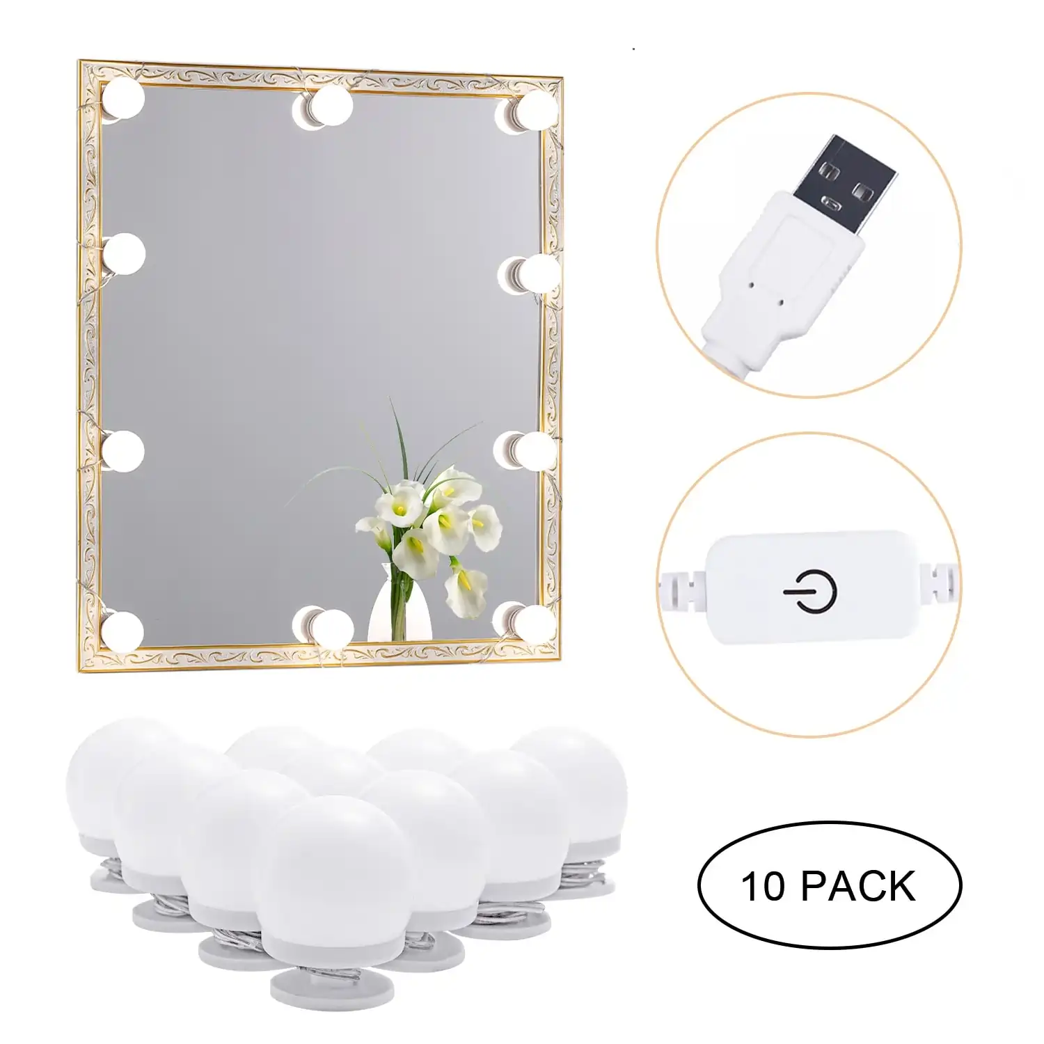 Led Vanity Mirror Lights,15 Ft Vanity Lights for Makeup Dressing Mirror Lighting