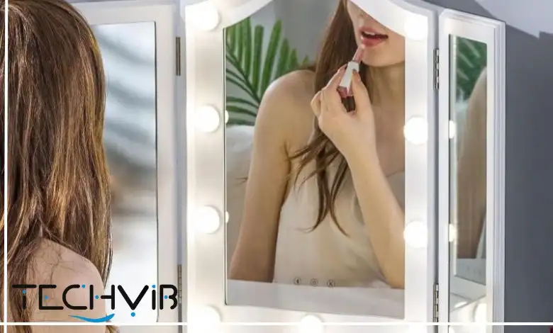 Tri-fold Lighted Vanity Makeup Mirror