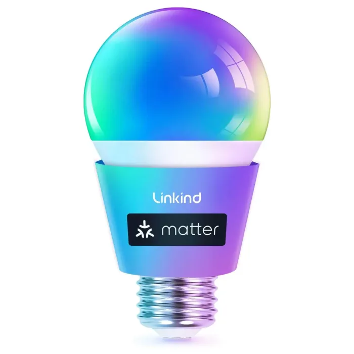 Linkind Matter Smart Light Bulb, Smart Bulbs Work with Apple Home