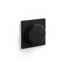 Philips Hue Wall Tap Dial Light Switch, Portable, Black