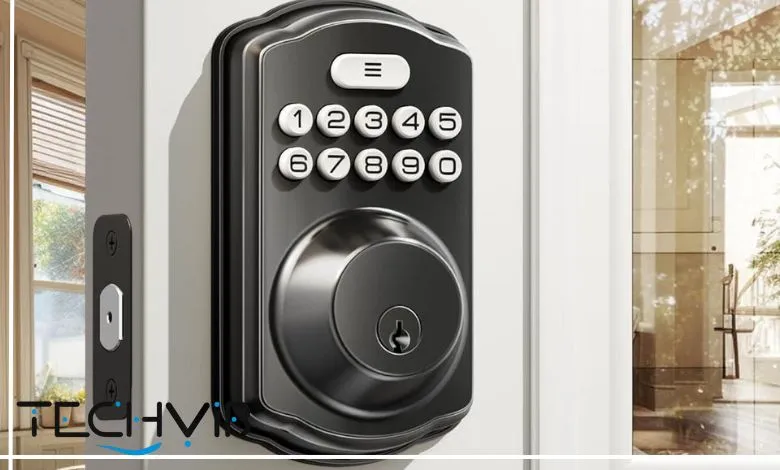 Veise Keyless Entry Door Lock with 2 Lever Handles