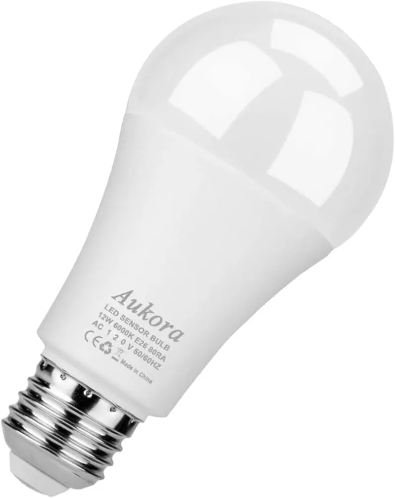 Aukora Dusk to Dawn Light Bulb, 12W (100-Watt Equivalent) Smart Sensor Light Bulbs