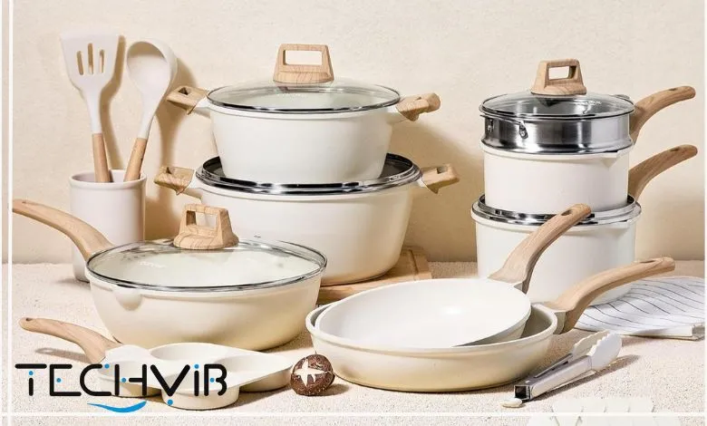 CAROTE 21Pcs Nonstick Cookware Set