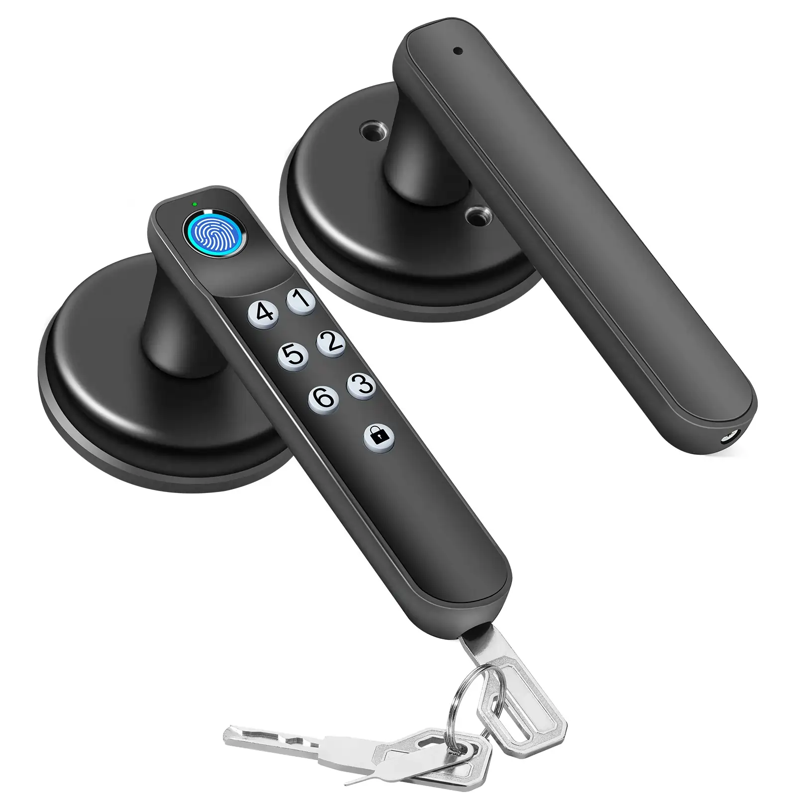 Fingerprint Door Lock- Smart Door knob,biometric Door Lock，with passcode keypad keyless Entry Door Handle