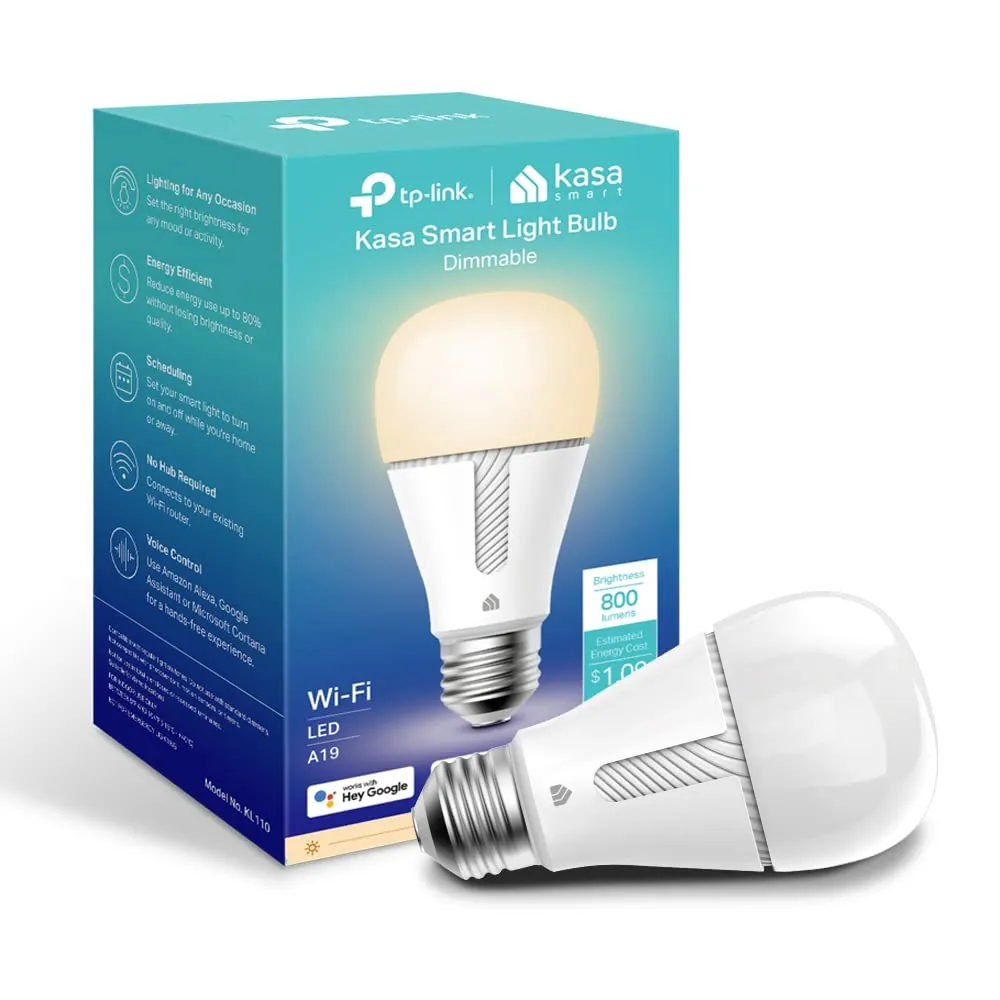 Kasa Smart Light Bulb KL110, LED Wi-Fi smart bulb works with Alexa and Google Home