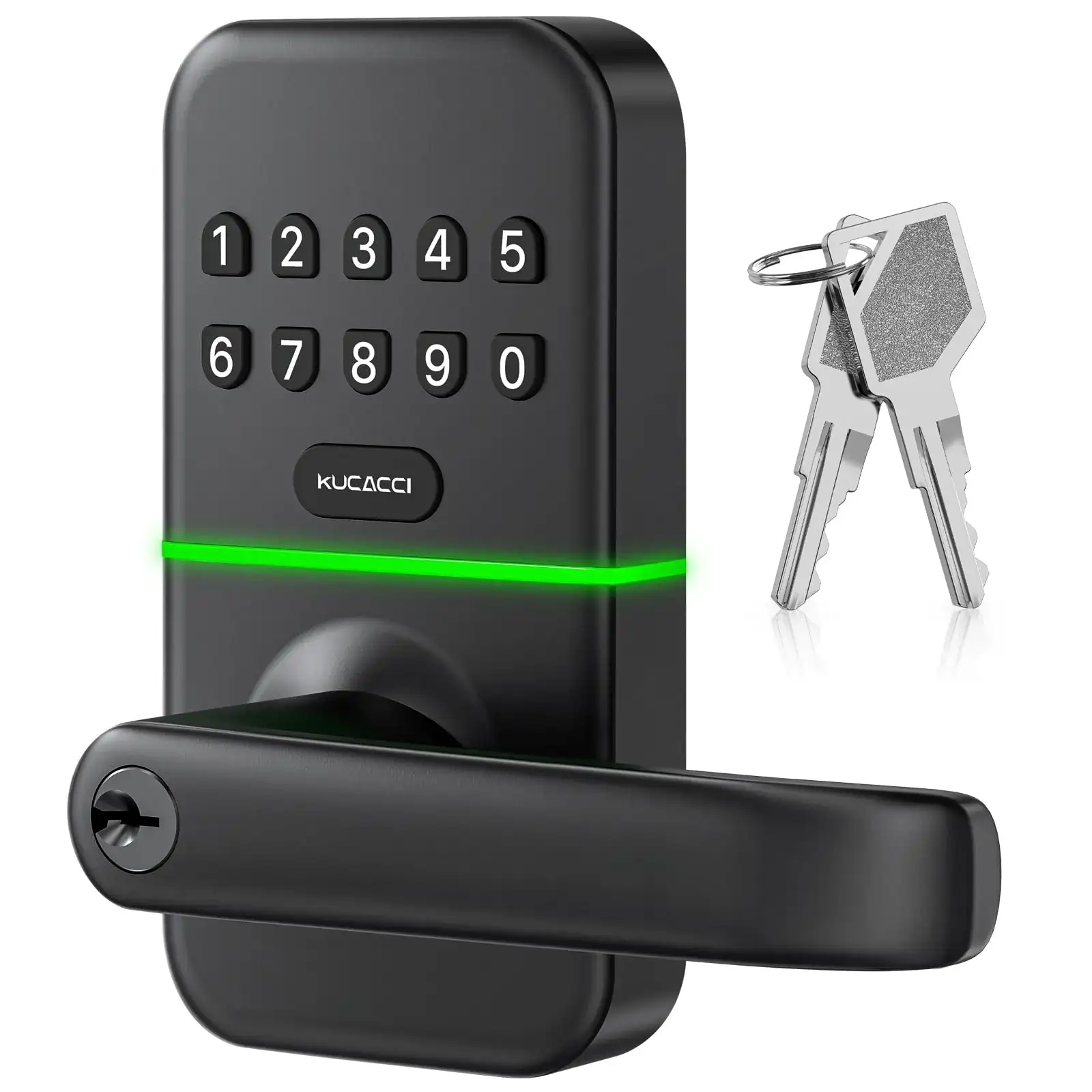 Smart Door Handle Lock with Keypad: Kucacci Keyless Entry Digital Knob for Front Door