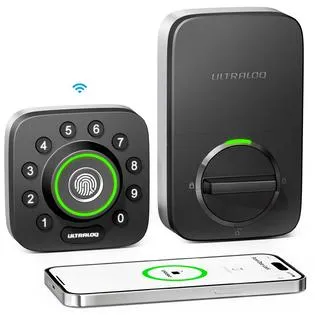 ULTRALOQ U-Bolt Pro WiFi Smart Lock with Door Sensor, 8-in-1 Keyless Entry Door Lock