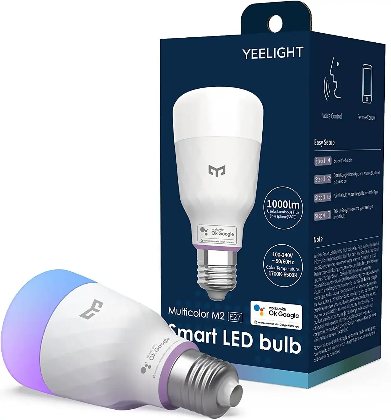 YEELIGHT Smart LED Bulb 60W Equivalent, WiFi Smart Bulbs
